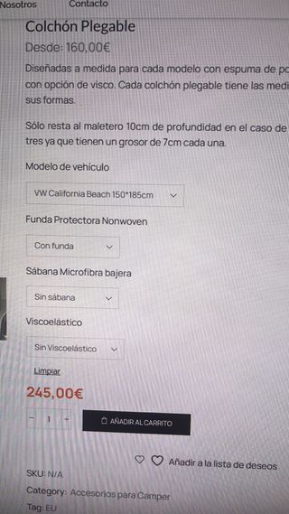 Colchón plegable THAIS California Beach