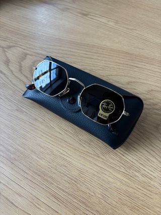 Ray-Ban Hexagonal RB3556 – Dorado  Lentes Marrones
