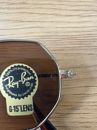Ray-Ban Hexagonal RB3556 – Dorado  Lentes Marrones
