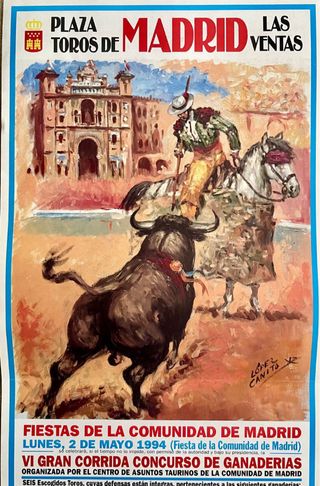 CARTEL DE TOROS DE MADRID 2/5/1994.
