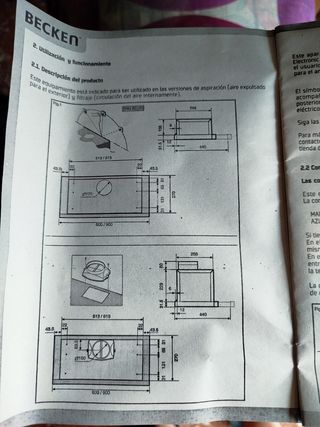Campana extractora de cocina, sin estrenar