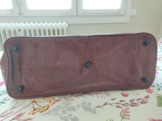 Bolso de viaje de piel marrón
