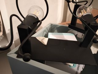 2 Applique design uomo lampada vintage.