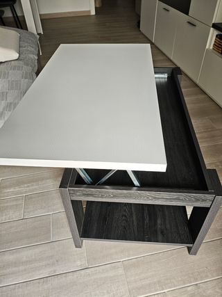 Mesa de centro elevable madera