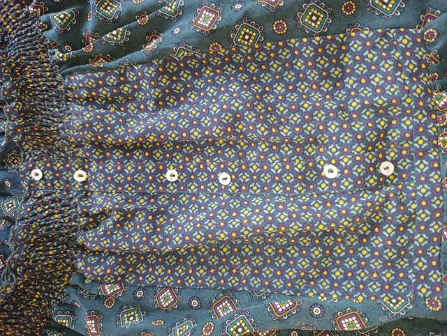 Blusa Zara Manga Corta Estampada Talla M