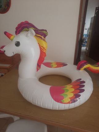 Salvagente gonfiabile unicorno arcobaleno