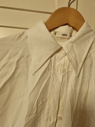 Camisa Mango Oversize Blanca Talla s 