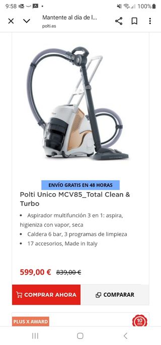 Aspiradora Polti Unico