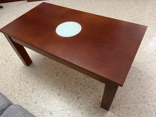 Mesa de centro madera y cristal