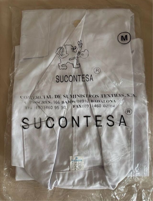 Bata blanca laboratorio SUCONTESA Talla XL y L
