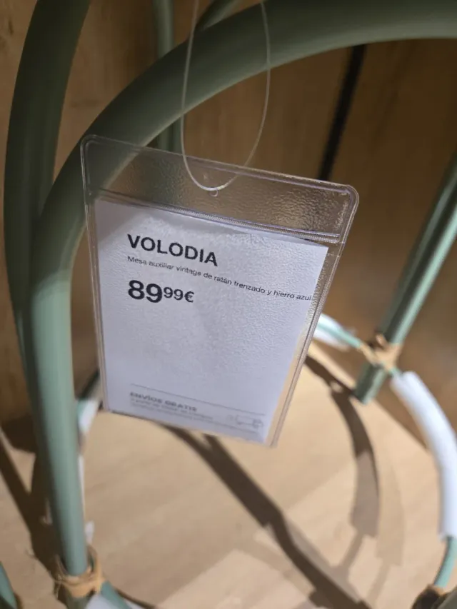 Bancos verdes metal y ratán (2 unidades) (55 cm )