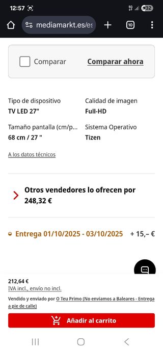 TV Samsung 27 Full HD