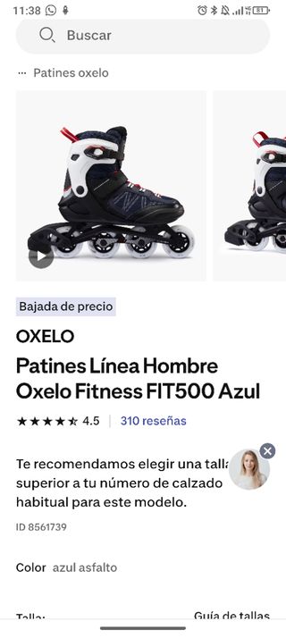Patines en línea talla 43