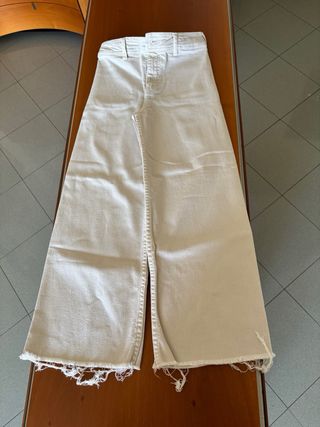 Jeans larghi beige bambina