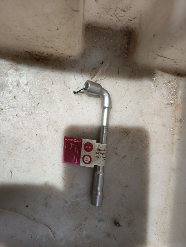 Llave pipa acodada 6mm CrV