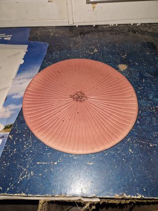 Platos blancos y rosas  de cerámica