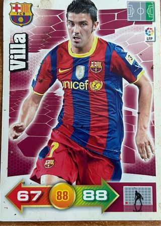 Cromo Villa FC Barcelona LFP Liga Futbol