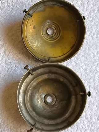 2 ANTIGUAS LAMPARAS DE PANTALLAS OPALINAS ART DECO
