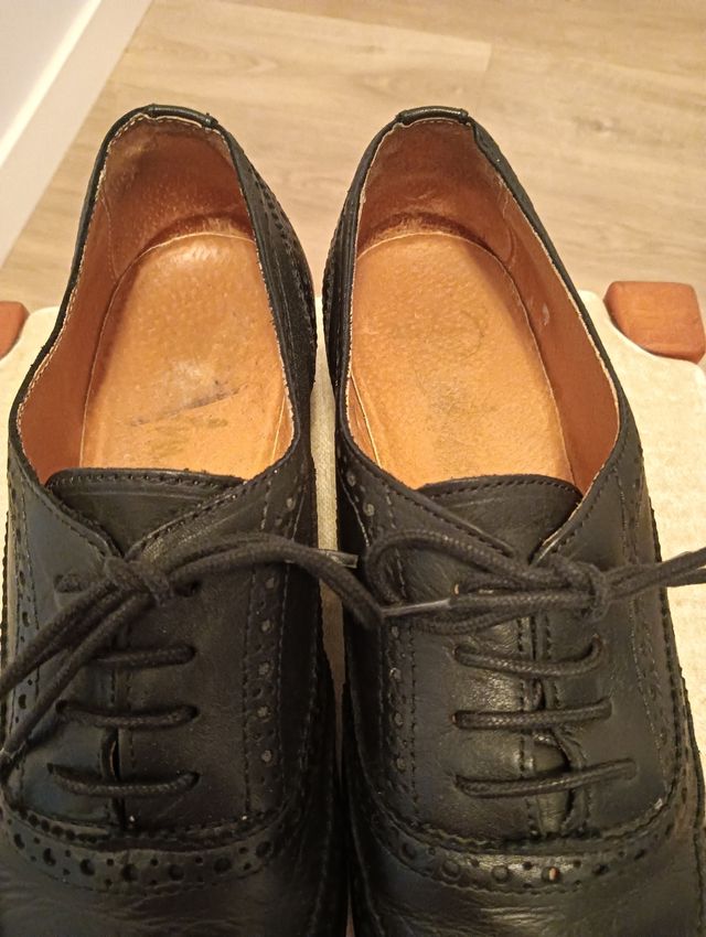 Zapatos de piel negros mujer