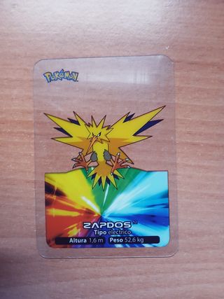 Carta Lamincard Zapdos Tipo Eléctrico