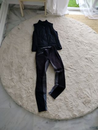 Conjunto Ropa Equitación Hípica Negro/Gris