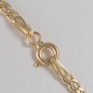 Cadena barbada oro 18k 750 50cm