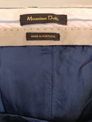 Pantalones Massimo Dutti Mujer Azul