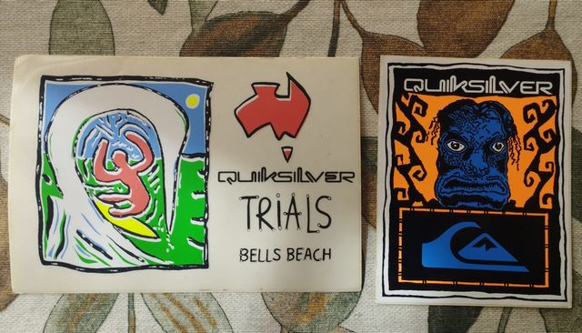 Pack 2 Adhesivos Quiksilver 90s