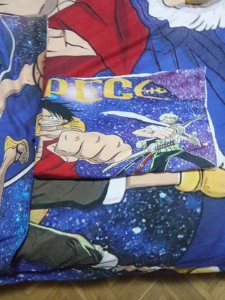 Funda nórdica juvenil y cojines One Piece 1,78x2,1