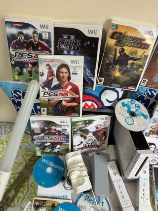 Nintendo Wii con 17 juegos y accesorios, ver fotos