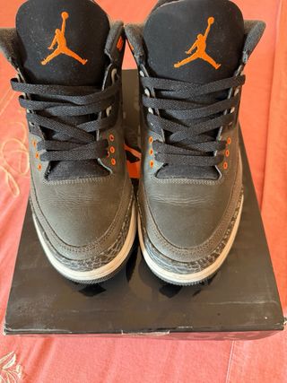 Jordan 3 Retro Negro Naranja Como Nuevas