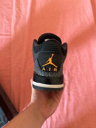 Jordan 3 Retro Negro Naranja Como Nuevas