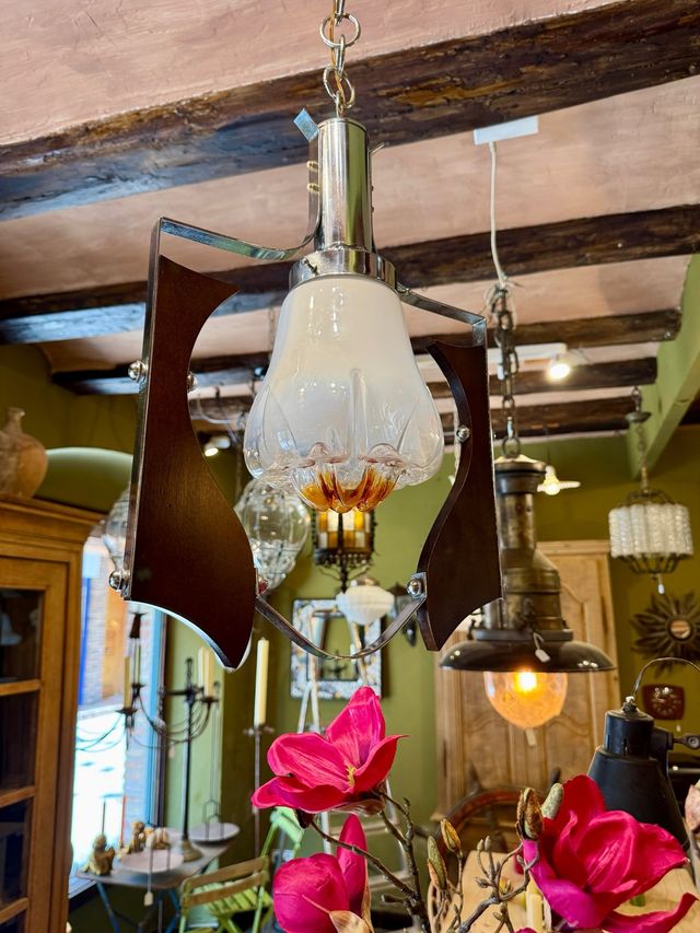 Lámpara antigua  italiana. Murano Años 70