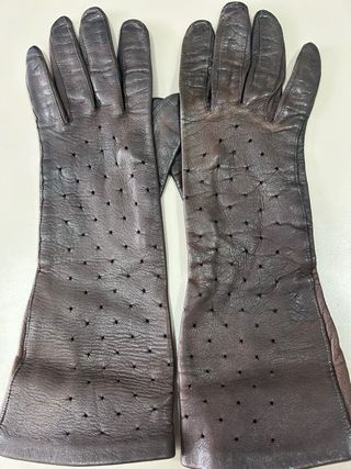 Guantes de piel largos mujer