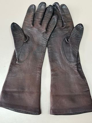 Guantes de piel largos mujer