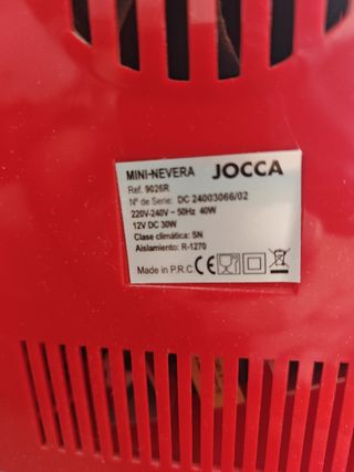 Mini nevera JOCCA 12V DC 30W