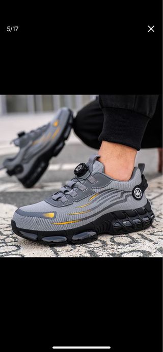 Zapatos de seguridad y trabajo grises