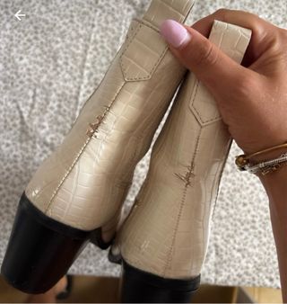 Botines camperos beige