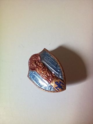 Medalla antigua Virgen del Pilar esmaltada