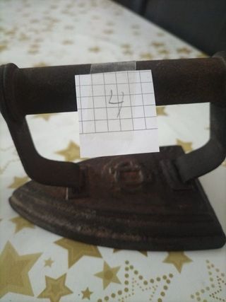 Planchas de hierro antiguas (5 unidades) Soporte.