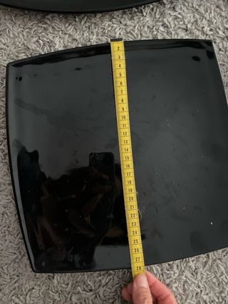 Juego 6 Platos Negros Vidrio Diseño Moderno