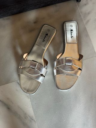 Sandalias Shein Plata Talla 40