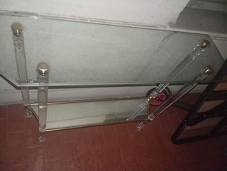 Mesa auxiliar decorativa de cristal