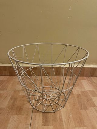 Mesa auxiliar redonda madera y metal