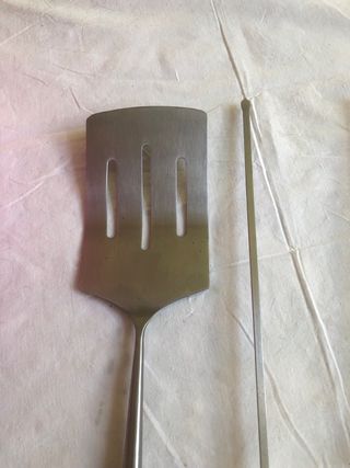 Juego Utensilios Barbacoa Madera acero inoxidable