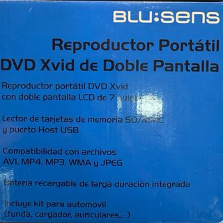 Reproductor DVD Portátil Blu:sens P62 Doble Pantal