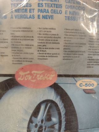 Cadenas de tela para nieve coche