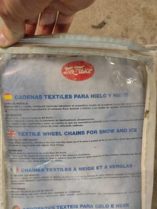 Cadenas de tela para nieve coche