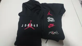Chándal Sudadera y pantalon Jordan Negra con Logo 