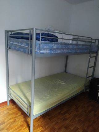 Cama Litera Metálica Gris